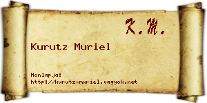 Kurutz Muriel névjegykártya